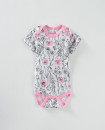 6M Short sleeve Baby Girl Cotton onesie romper bodysuit Soft Breathable Five Beautiful Designs